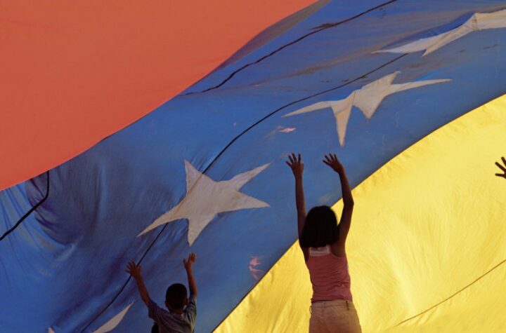 bandiera del venezuela in primo piano